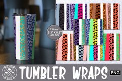 Skinny Tumbler Cheetah Wrap Sublimation Bundle|Tumbler PNG Product Image 1