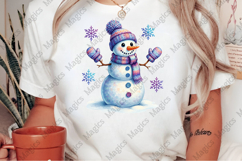 Colorful Christmas Disco Snowman Png Product Image 2
