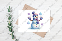 Colorful Christmas Disco Snowman Png Product Image 3