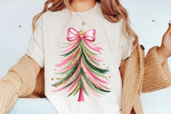 Colorful Christmas Tree PNG, Hand drawn doodle Png, Brush Product Image 9