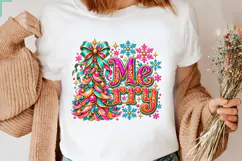 Colorful Christmas Typography PNG Product Image 3