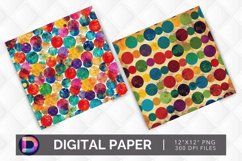 Colorful Circle Digital Paper Product Image 1