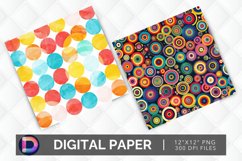 Colorful Circle Digital Paper Product Image 1