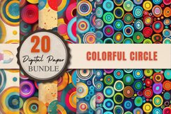 Colorful Circle Digital Paper Bundle Product Image 1