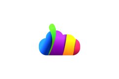 Colorful cloud media logo design template Product Image 1