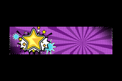 Colorful comic abstract background template horizontal banne Product Image 2