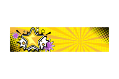 Colorful comic abstract background template horizontal banne Product Image 1