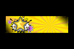 Colorful comic abstract background template horizontal banne Product Image 2