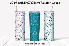 20 oz 30 oz Colorful Confetti Skinny Tumbler Sublimation Product Image 1