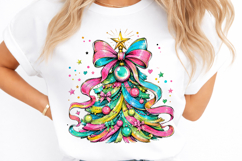 Colorful Coquette Christmas Tree Png Product Image 3