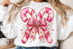 Colorful Coquette Glitter Candy Cane Png Product Image 3