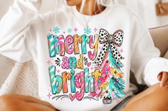 Colorful Coquette Glitter Christmas Tree Png Product Image 2