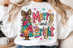 Colorful Coquette Glitter Christmas Tree Png Product Image 2