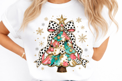 Colorful Coquette Glitter Christmas Tree Png Product Image 3