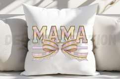 Coquette Glitter Mama Sublimation PNG Product Image 3