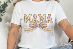 Coquette Glitter Mama Sublimation PNG Product Image 4