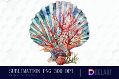 Colorful Coral Reef Sea Shell Graphics Clipart Product Image 1