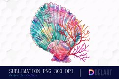 Colorful Coral Reef Sea Shell Graphics Clipart Product Image 1