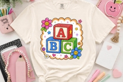 Colorful ABC Blocks Clipart PNG Learning School Design Product Image 2