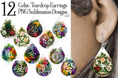 Celtic Earrings, Colorful Light Teardrop Earring Designs Product Image 1