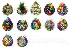 Celtic Earrings, Colorful Light Teardrop Earring Designs Product Image 2