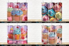3D Colorful Delicious Cupcakes Tumbler Bundle Product Image 4