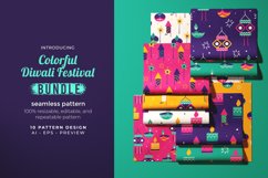 Colorful Diwali Festival - Seamless Pattern Product Image 1
