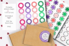 Colorful Doodles Small Round Labels 24 per Paper