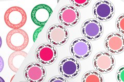 Colorful Doodles Small Round Labels 24 per Paper