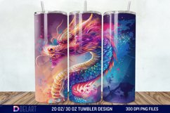 3D Tranquil Desert Oasis Stained Glass Tumbler Wrap Product Image 1