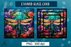 Colorful Dragonfly png Stained glass sublimation