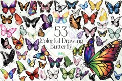 Colorful Drawing Butterfly Sublimation Bundle Product Image 1