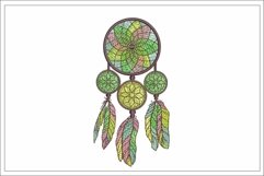 Colorful Dream Catcher Embroidery Design Product Image 1