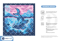 Colorful Earth 3D Layered Paper Cut - The Whale 3D Light Box Product Image 4
