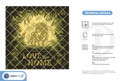 Love Our Home 3D Layered Paper Cut - Lion King 3D Light Box Product Image 4