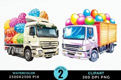 Colorful Easter Eggs Truck Fun Clipart Product Image 1