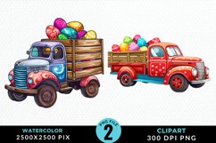 Colorful Easter Eggs Truck Set Clipart Product Image 1