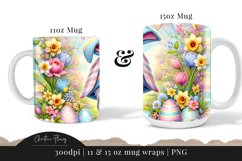 Cute Easter Gnome Mug Wrap, Gnome PNG Product Image 3