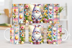 Spring Easter Gnome Mug Wrap, Gnome PNG Product Image 2