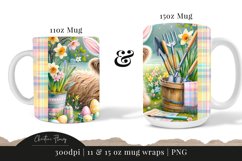 Cute Highland Cow Easter Mug Wrap, Highland Cow PNG Product Image 3
