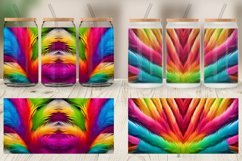 Colorful Feather Background Glass Can Wraps Product Image 3