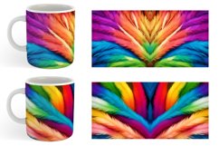 Colorful Feather Background Mug sublimation design Product Image 6