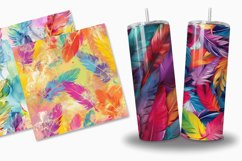 Colorful Feather Digital Paper Bundle Product Image 5