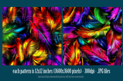 Feathers Patterns, Rainbow Color Feathers Patterns, s4 Product Image 3