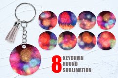 Colorful Fireworks in Sky Keychain | Keyring Product Image 1