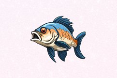 Fish Watercolor Sublimation Clipart Product Image 4