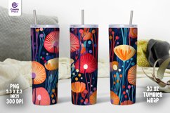 printable, sublimation tumbler, 20 oz tumbler wrap, colorful floral, night tumbler wrap, flower, png