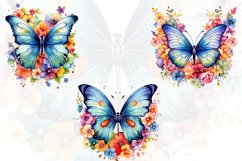 Colorful Floral Butterfly Sublimation Product Image 3