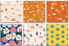 Colorful Floral Digital Paper Product Image 2