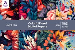 floral pattern, floral digital papers, flower patterns, colorful, colors, tumbler wraps, set, 